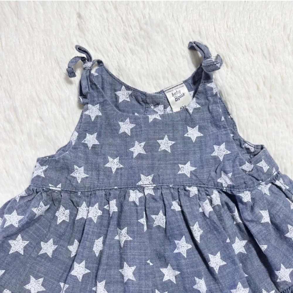 OshKosh chambray star twirl dress 6 months 4th Of July